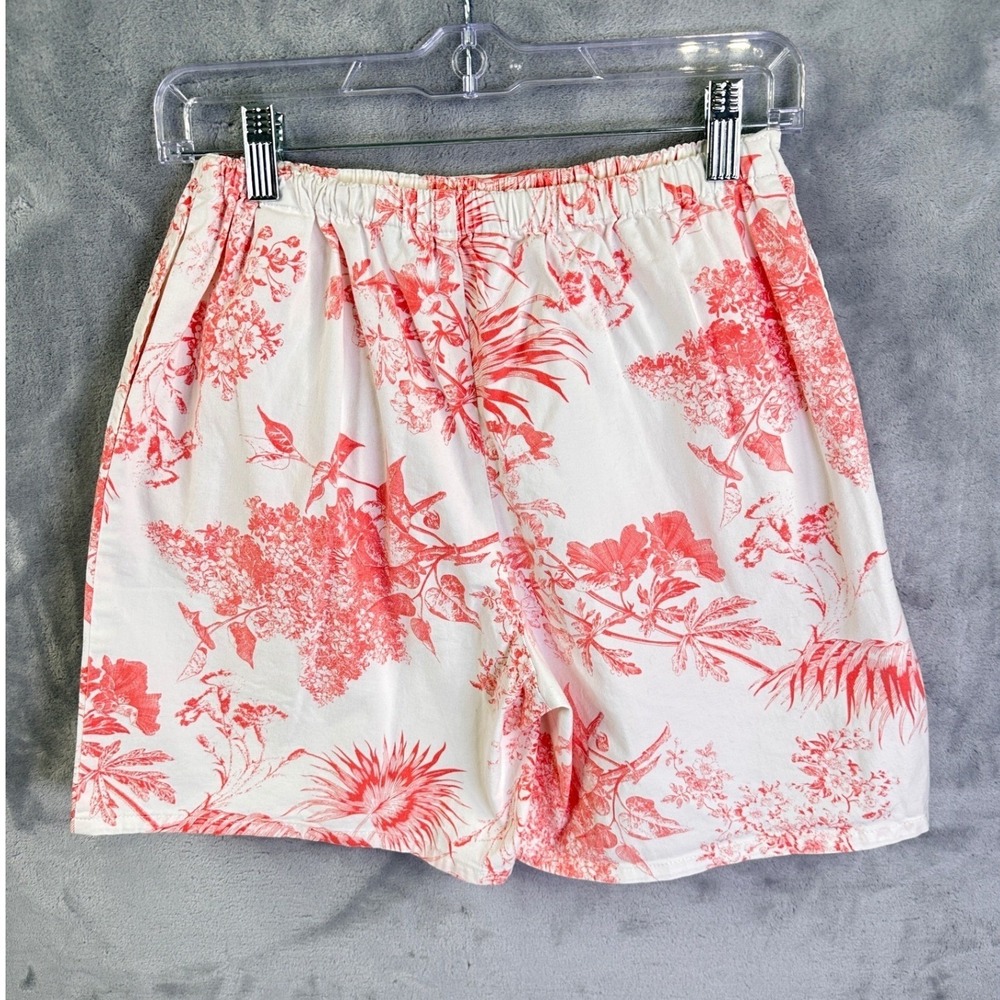 D &Co Vintage Style Wrap Skort Womens‎ S Toile Floral Cotton Blend Summer Picnic